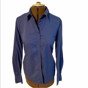 Attention Blue Long Sleeve Button Up Large Dress Shirt
